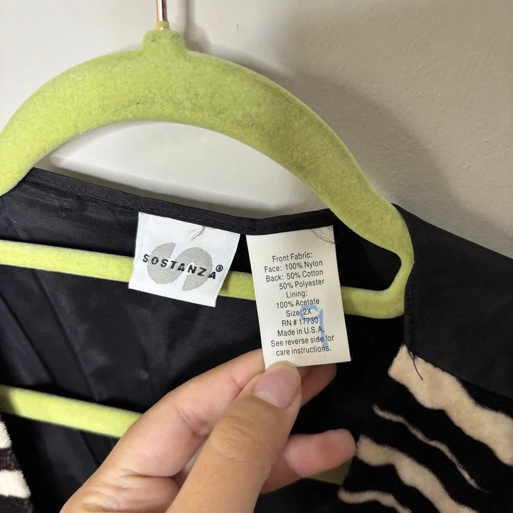 Sostanza Cow Vintage Vest Sz 2X Black - Image 5