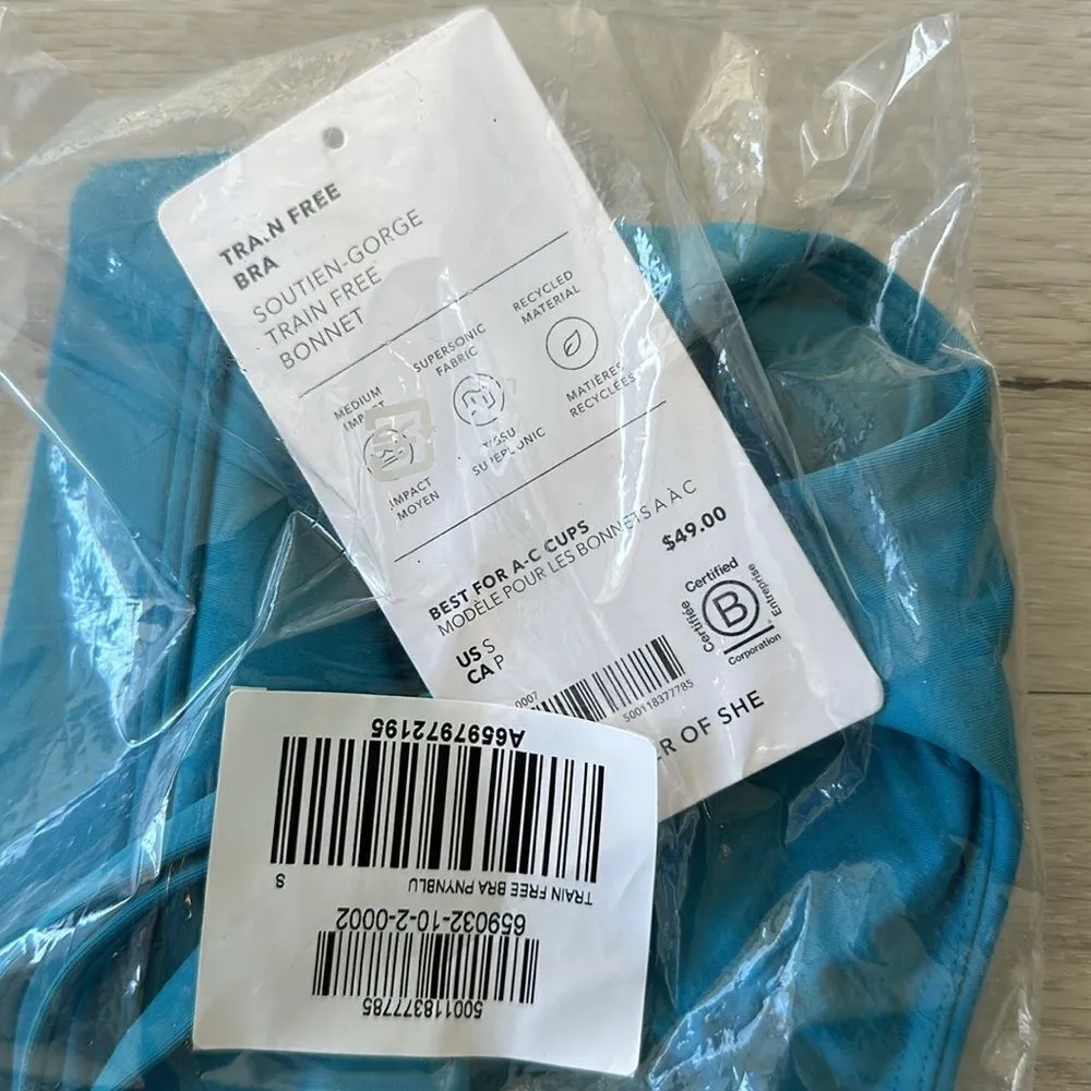 Athleta Train Free Bra A-C TEAL S NWT IN PACKAGE - Image 10