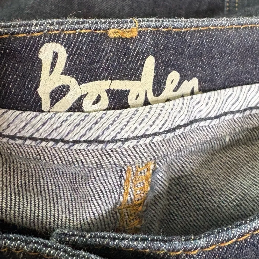 Boden Dark Wash Blue Jean Mini Skirt Pockets A - Image 4