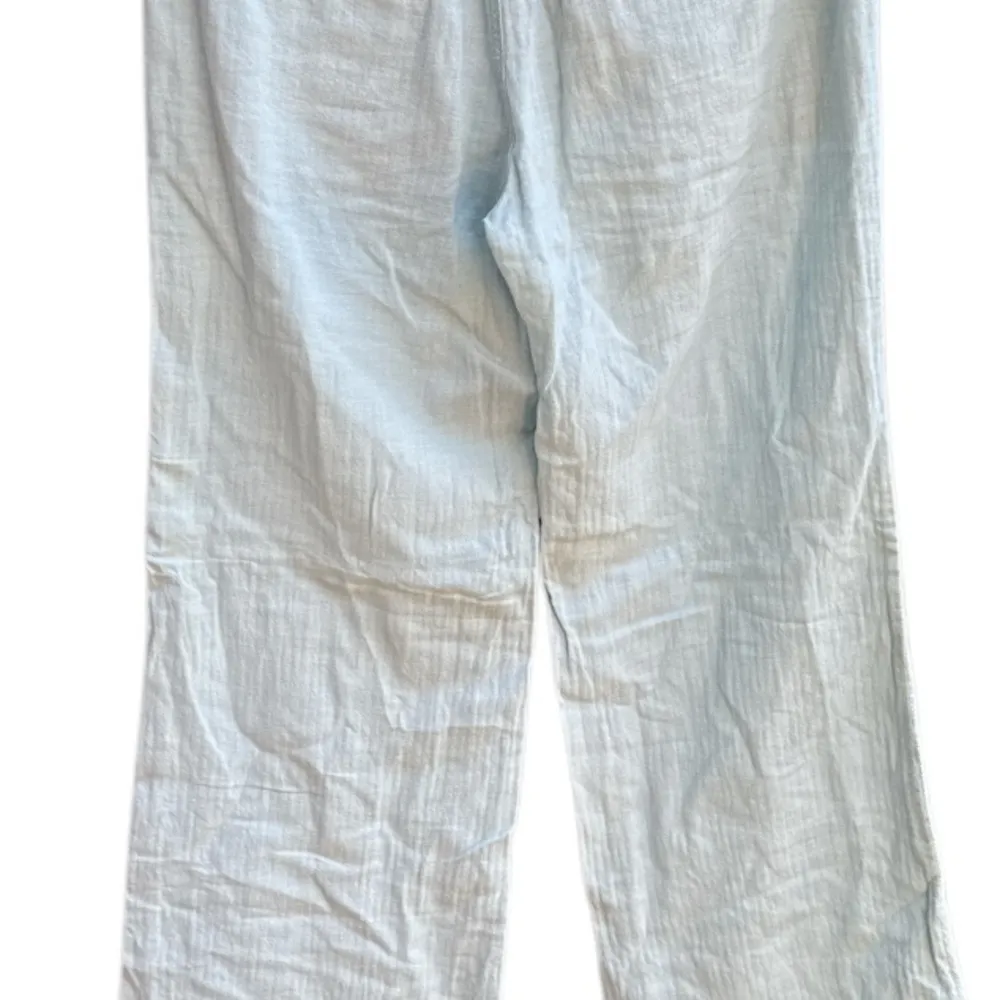Pilcro and the Letterpress Aguamarine Flare Wide Leg Jeans 52%linen 48%cotton - Image 3