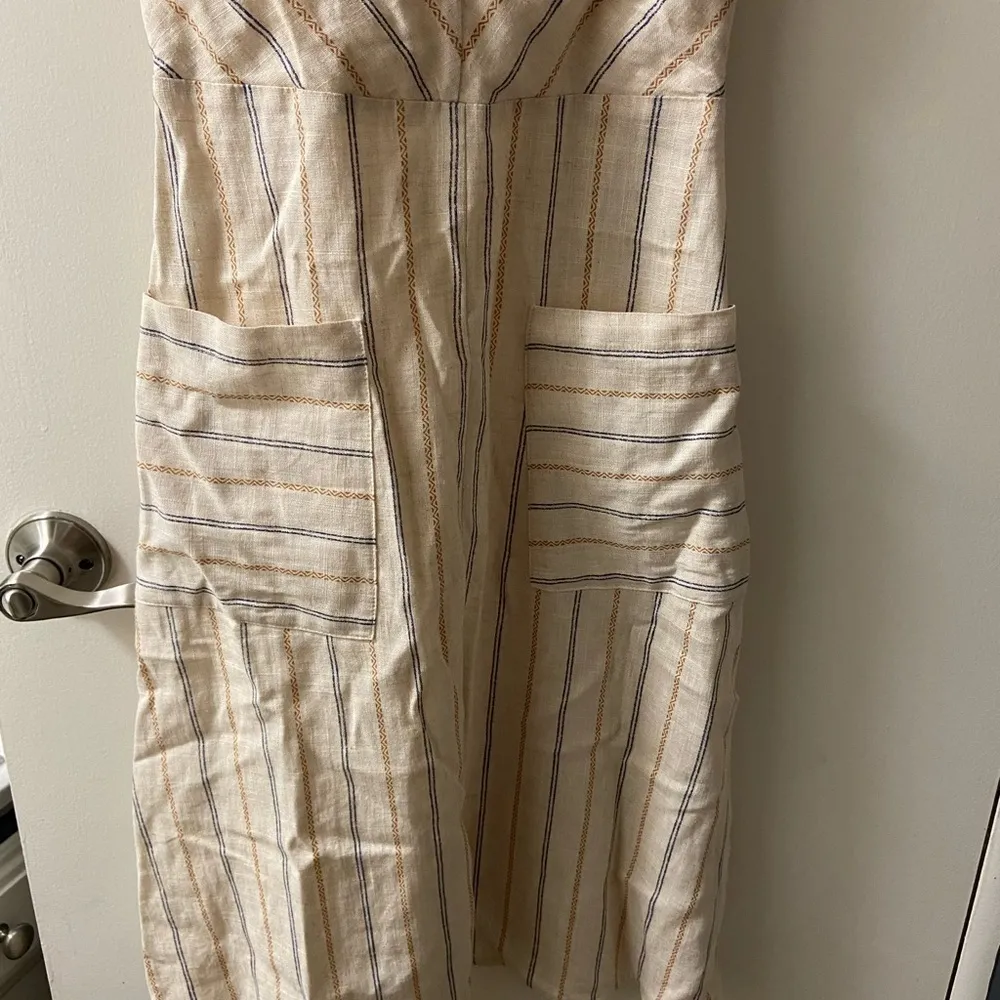Monteau Los Angeles small linen blend women’s dress pinstripes - Image 8