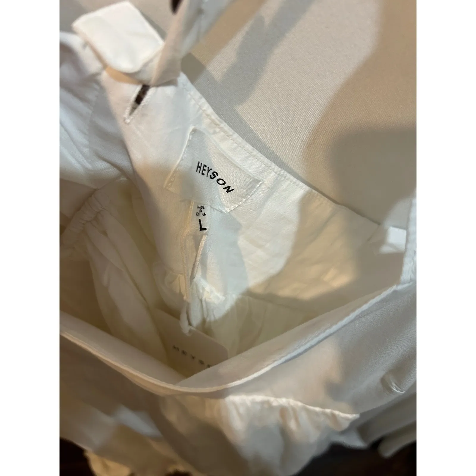 Heyson White Ruffle Strap Maxi Dress Summer Casual Sundress Size L - Image 6