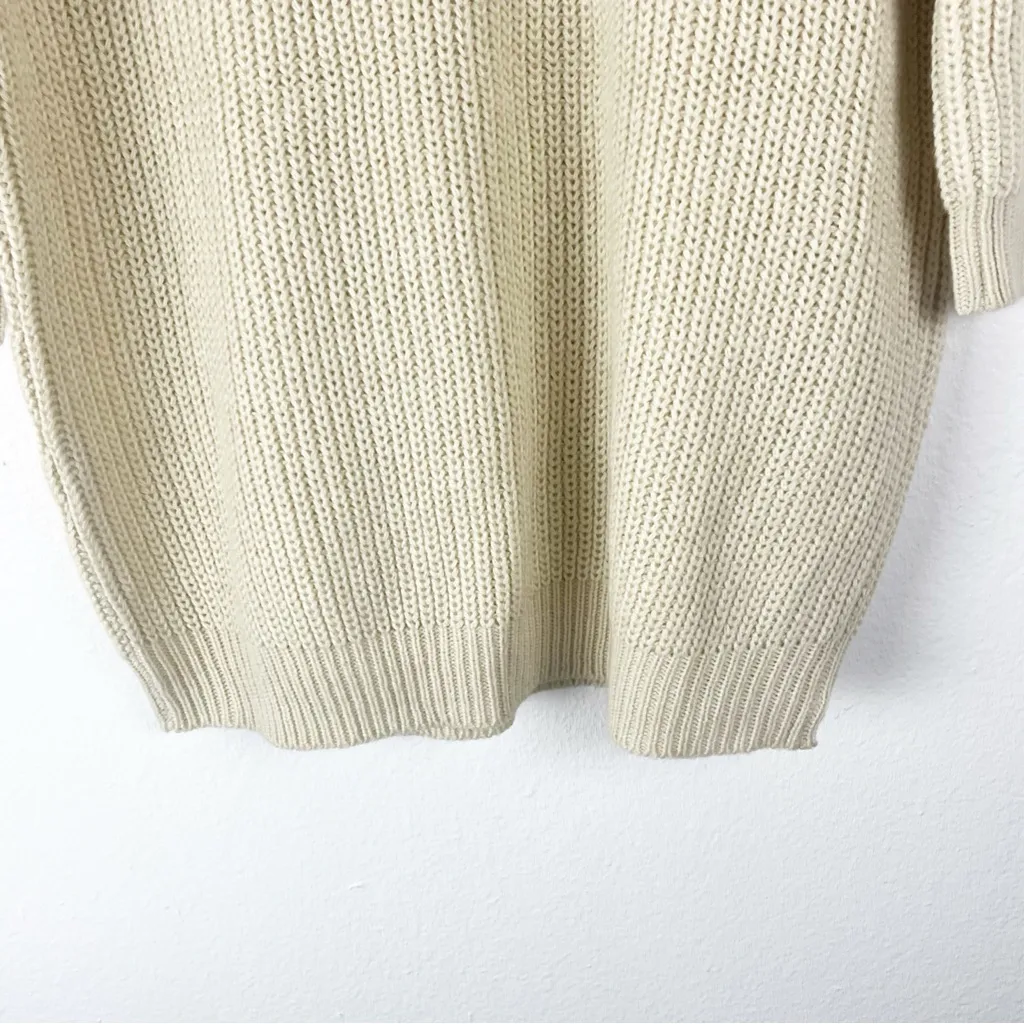 PRETTYLITTLETHING Stone Cream Basic Knit Drop Shoulder Jumper Dress, Size 16 - Image 8