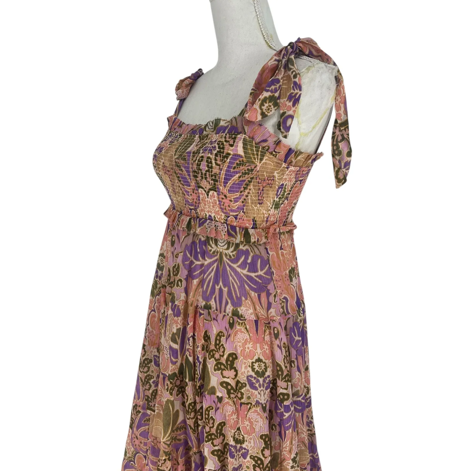 Zimmermann Violet Tiered Floral Midi Sun Dress Size 1 (US Medium) - Image 10