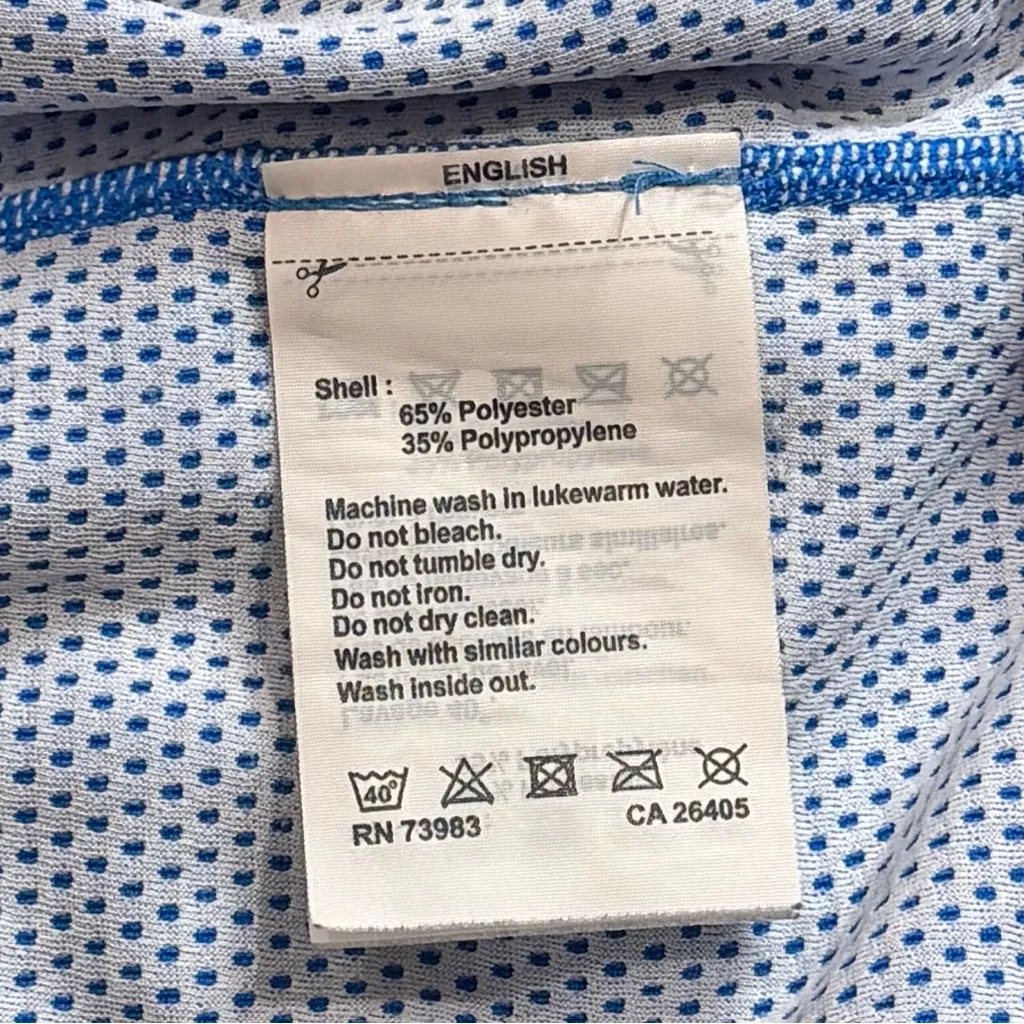 Helly Hansen Blue Lightweight Holiday Outdoors Ski Snow Quarter Zip Women's L - Image 8