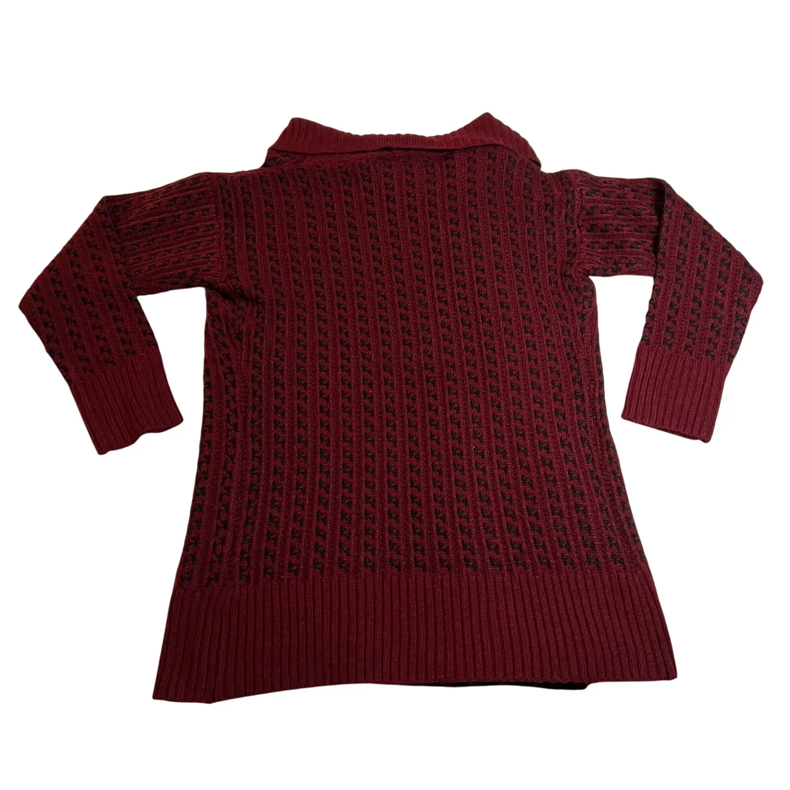 Romeo & Juliet Couture Pattern Open Front Knit Cardigan Size Small Cozy Casual - Image 2