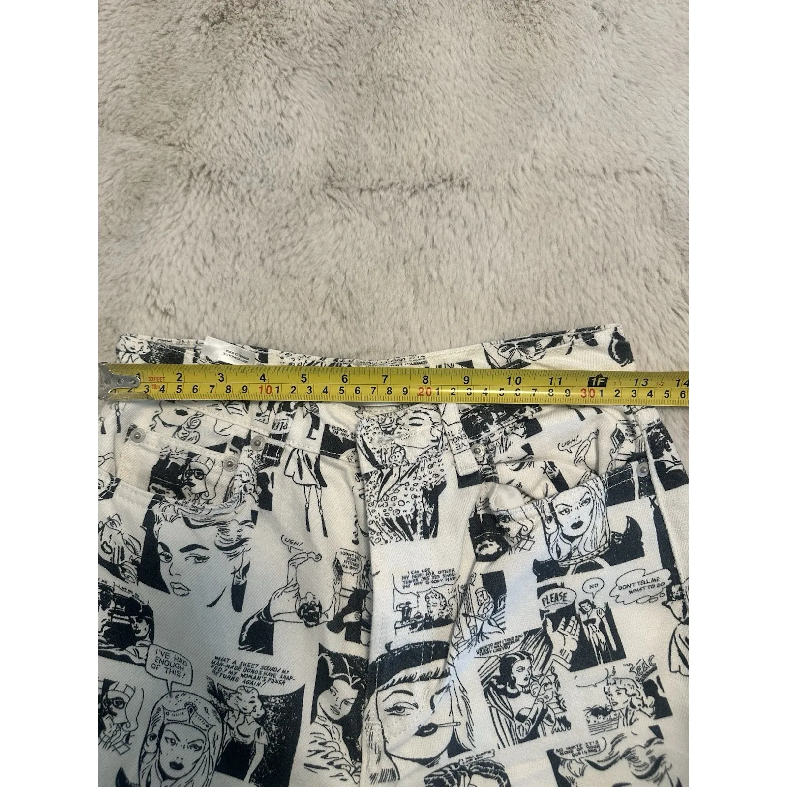 Reformation Comic High Rise Straight Leg‎ Black /white - Image 10