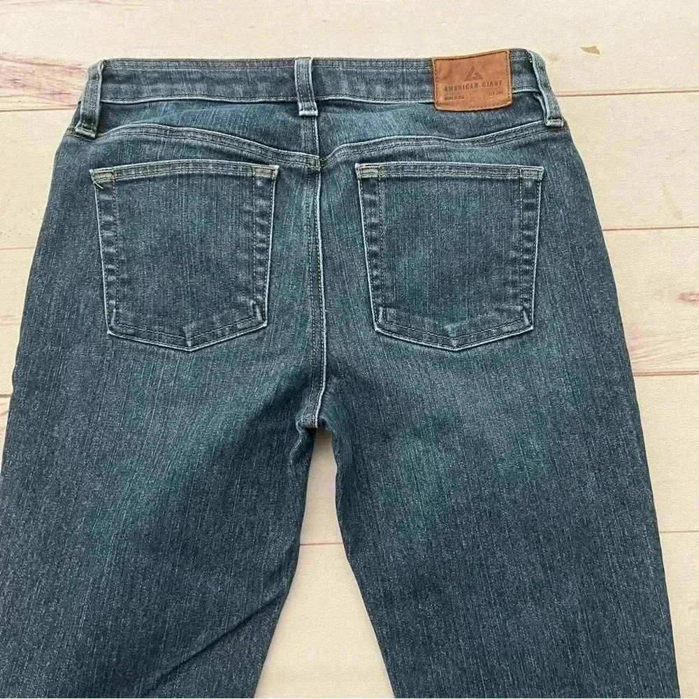 American Giant Womens Dakota Stretch Denim Skinny Blue Dark Wash Jeans USA 27 - Image 10