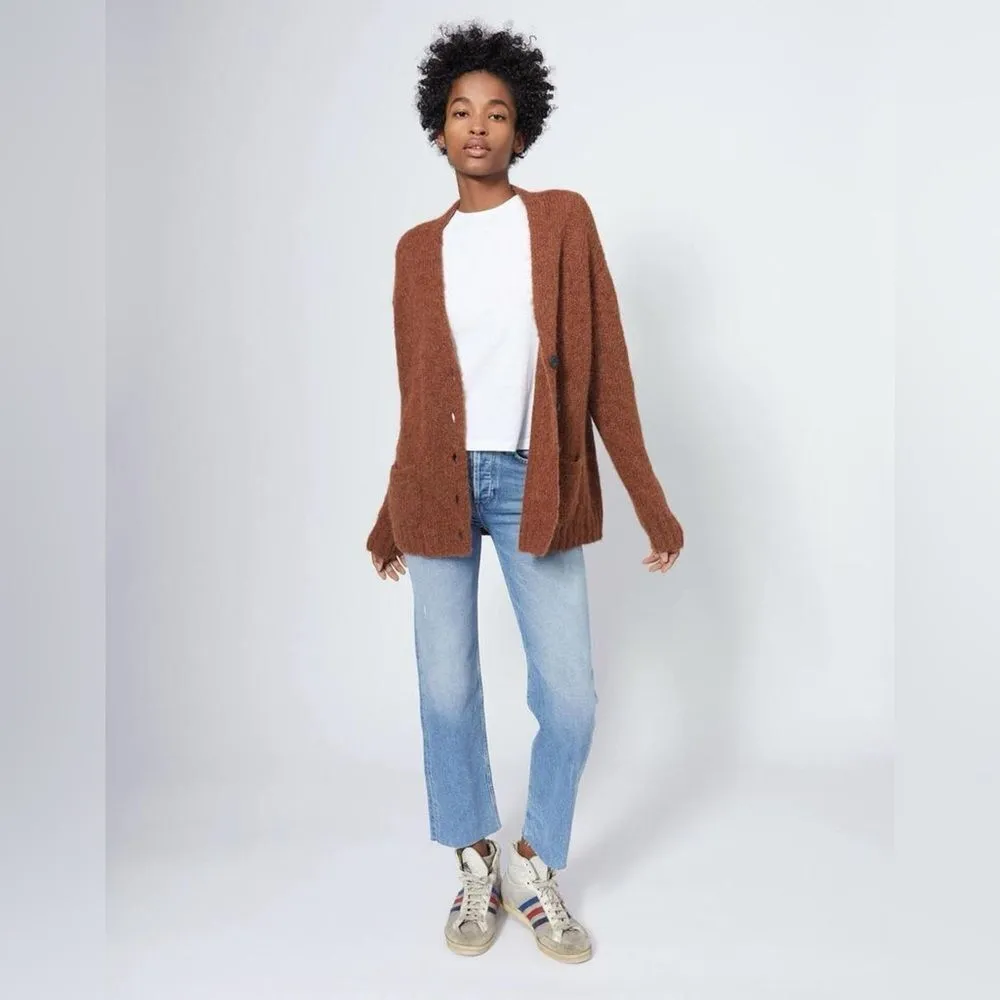 RE/DONE 70s Stove Pipe High Rise Straight Crop Jeans in Light Stone Size 26 - Image 6