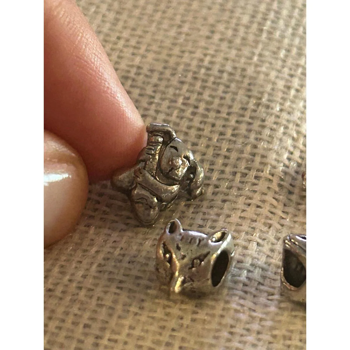 A481 charm bracket silver plated 5 pcs Gray - Image 3