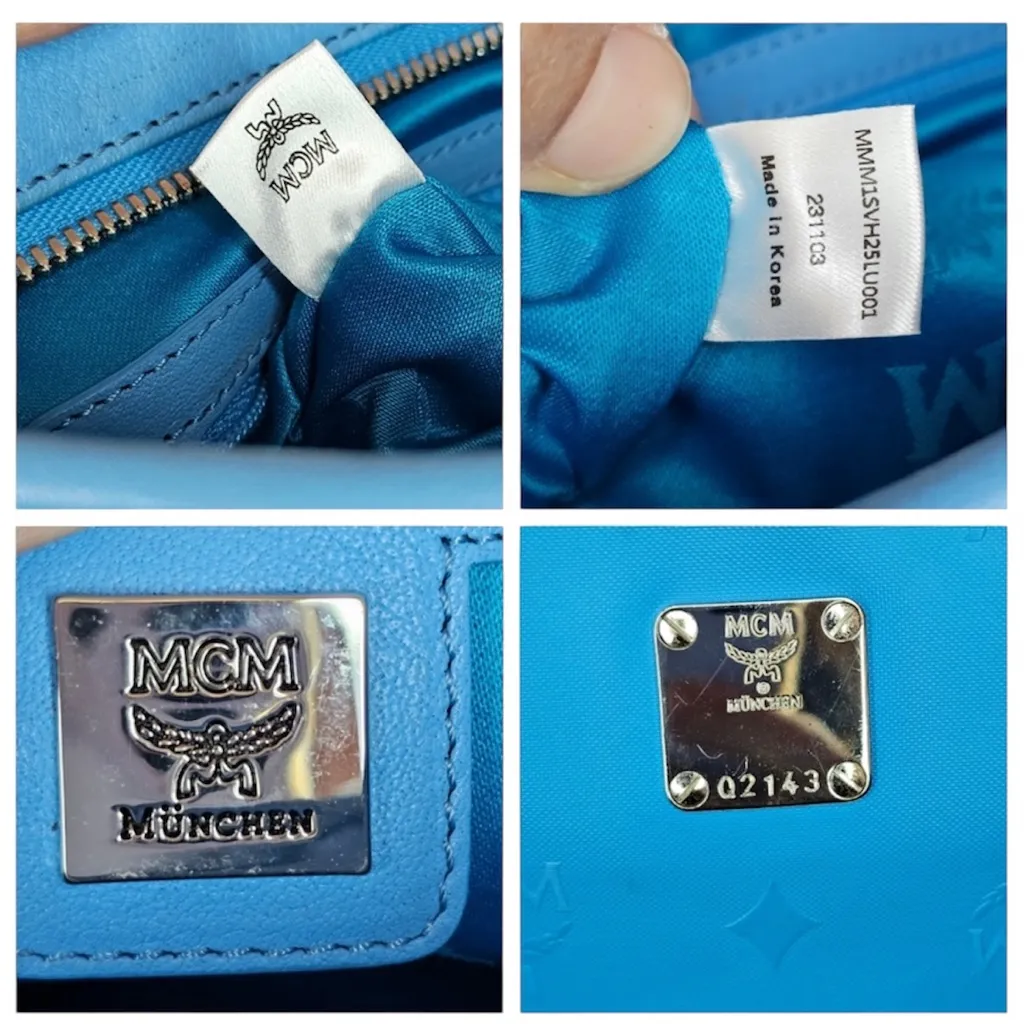 MCM Vibrant Blue Crossbody Bag w/ authenticity card - Image 4