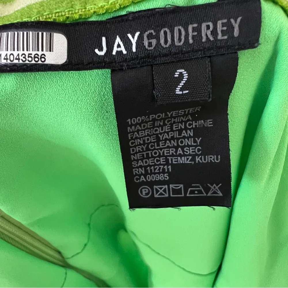 JAYGODFREY Green Floral Print Strapless Sleeveless Shorts Romper Size 2 EUC - Image 8