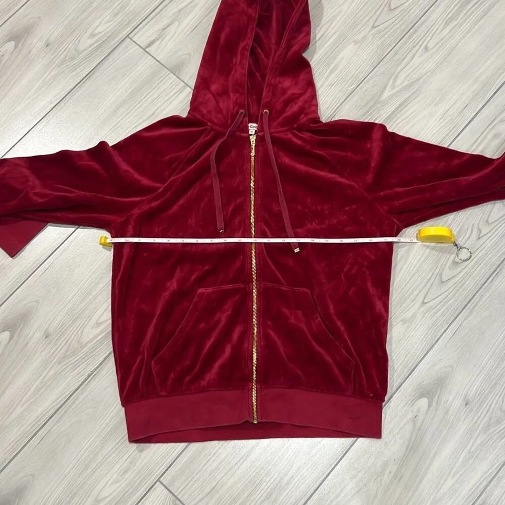 Juicy Couture Vintage Red Zipup Size Medium - Image 4
