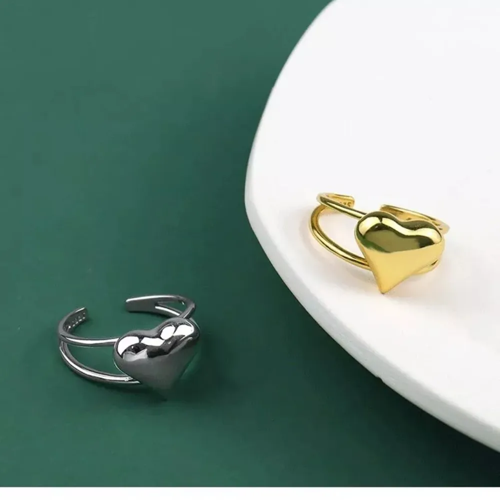 NEW 18k Gold Plated‎ Polished Adjustable Heart Ring - Image 7