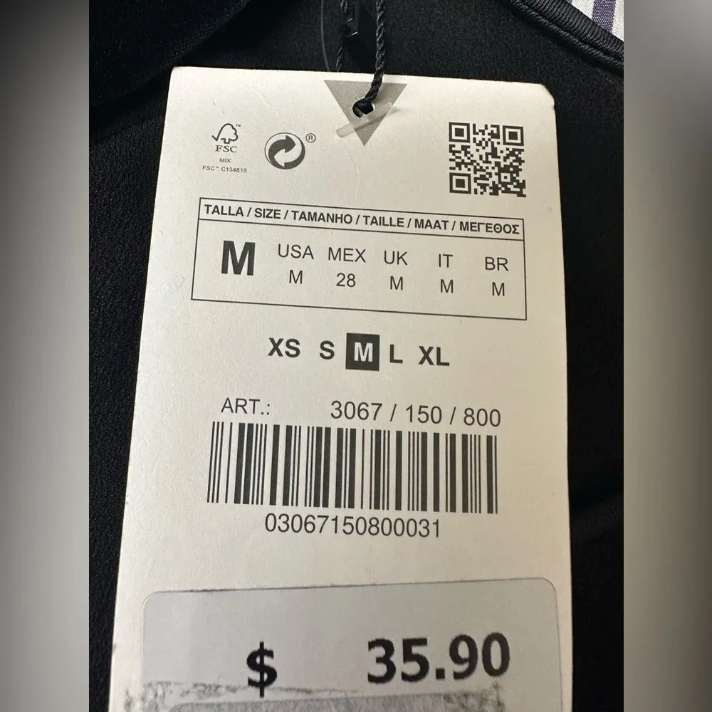 black open tie back crop top - Image 6