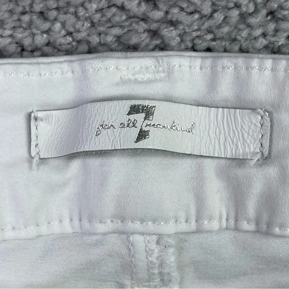 7 For All Mankind Jeans Women’s 27 White Skinny Low Rise Stretch - Image 5