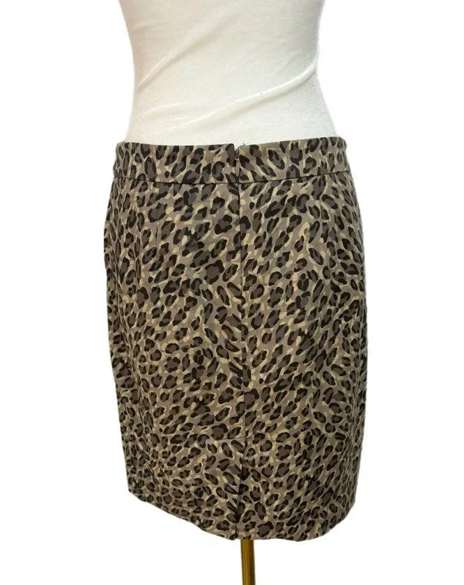 Ann Taylor LOFT Skirt Womens Sz 6 Petite Preppy Animal Print City Chic Pencil - Image 4