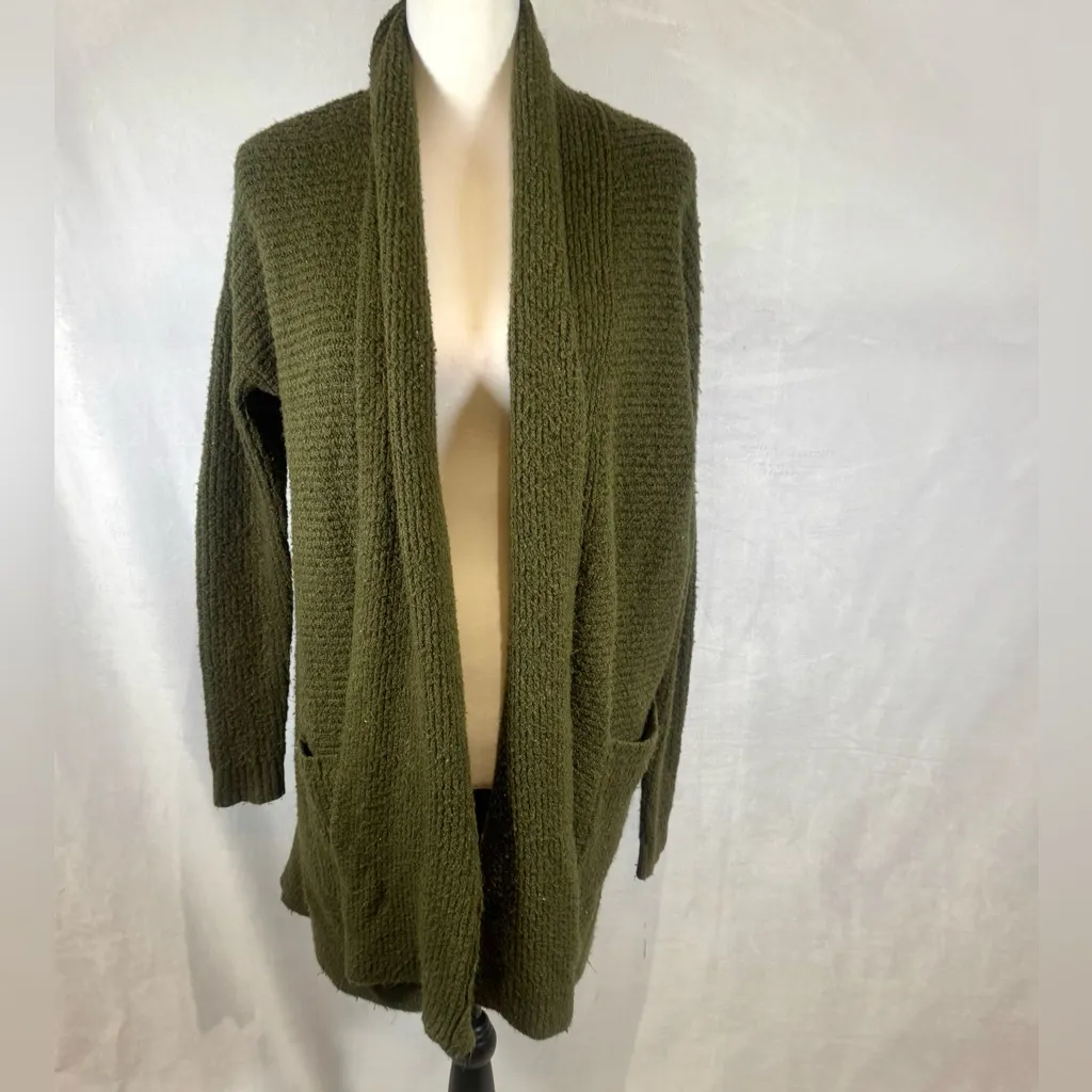 American Eagle army green oversized knit cardigan sweater size XS/Small - Image 2