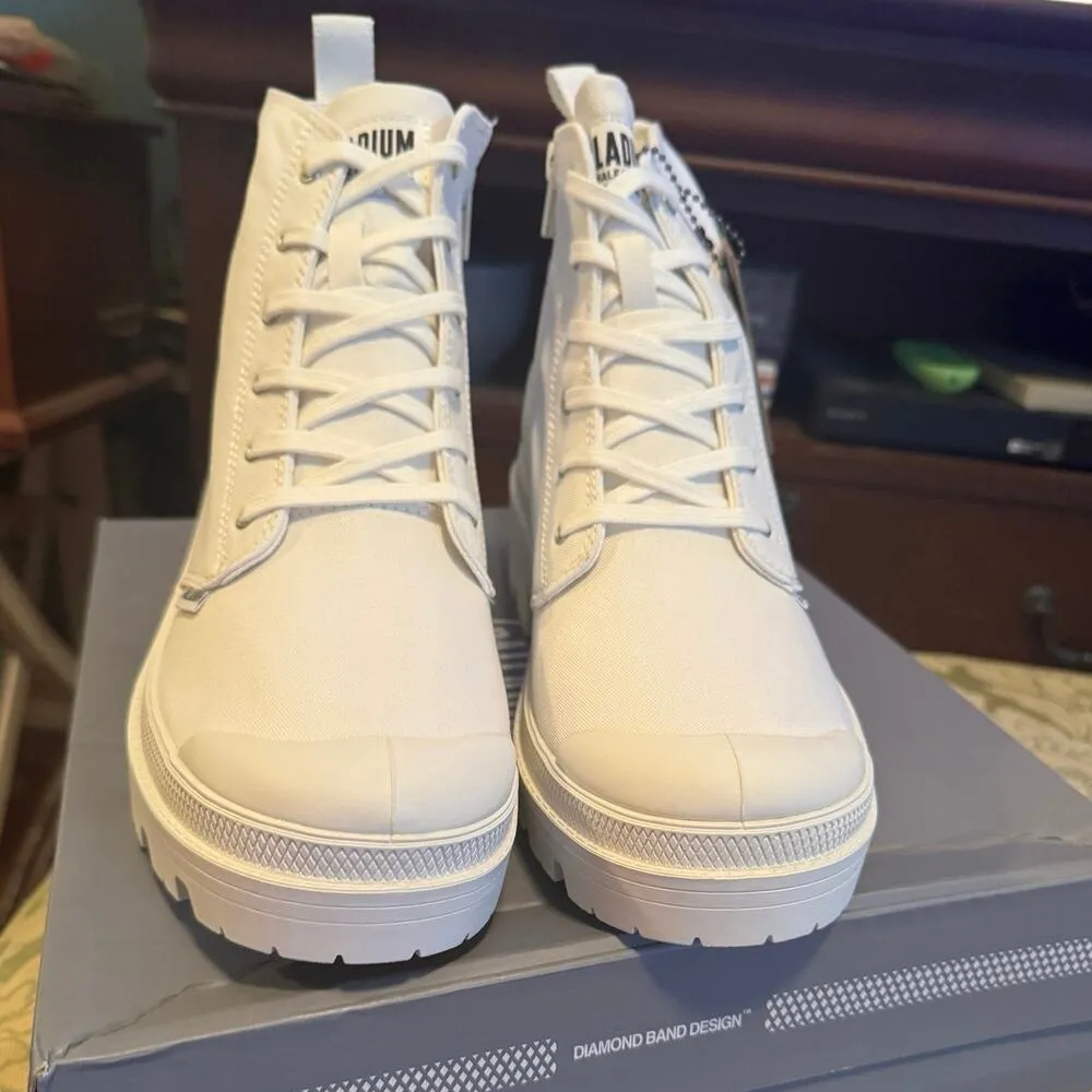 PALLADIUM Pallabase Twill in White, US Womens Size 11 / Euro Size 43 New in Box - Image 12