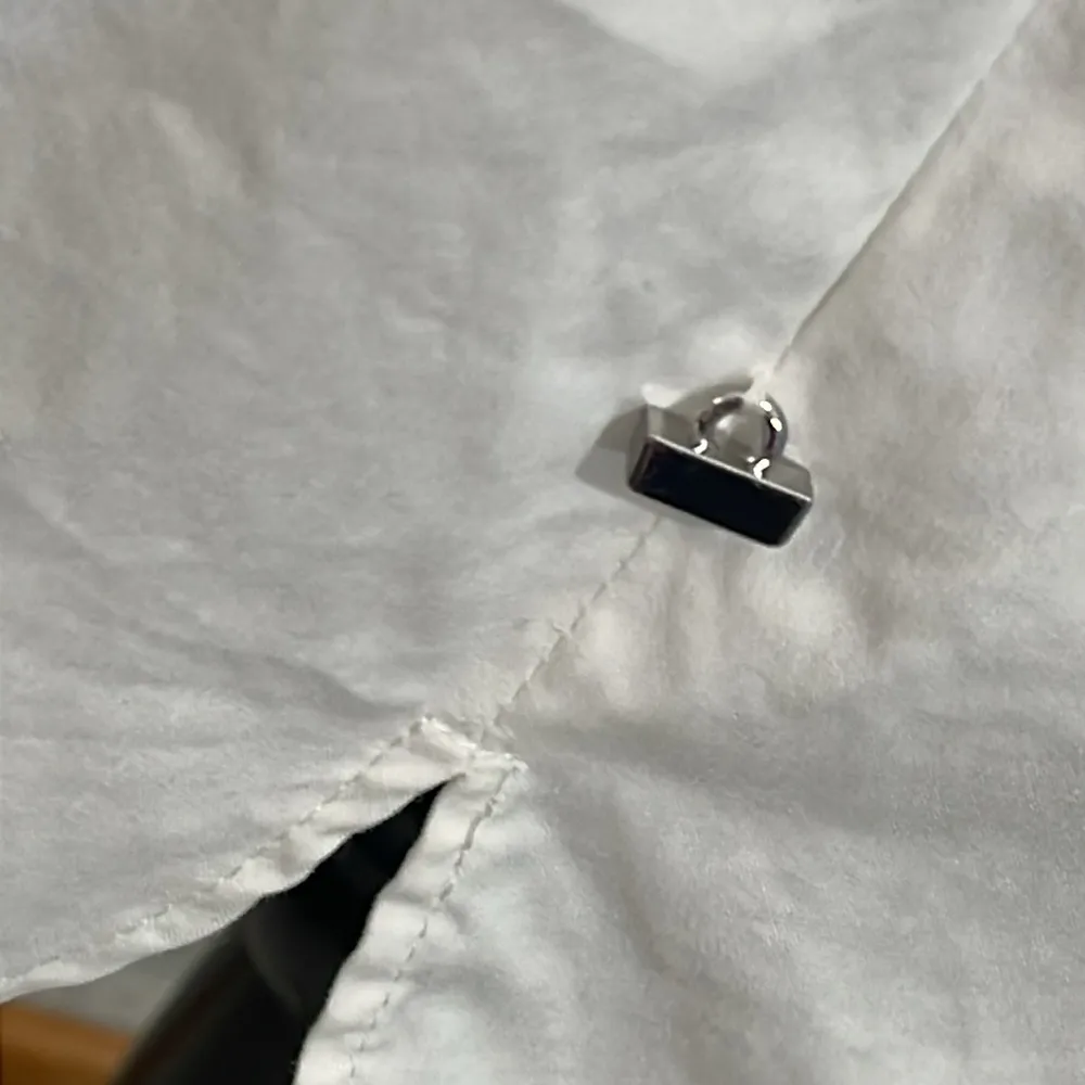 Lafayette 148 Beige White Colorblock Short Sleeve Linen Cotton Tunic Top - Image 4