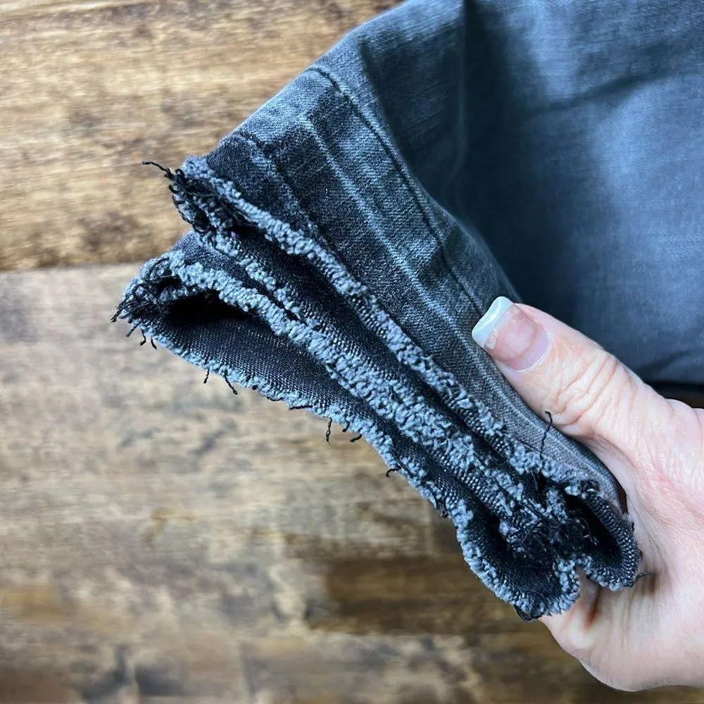 EXPRESS  Skinny Stretch High Rise Button Fly Jeans Smoke Grey Size 6S - Image 10