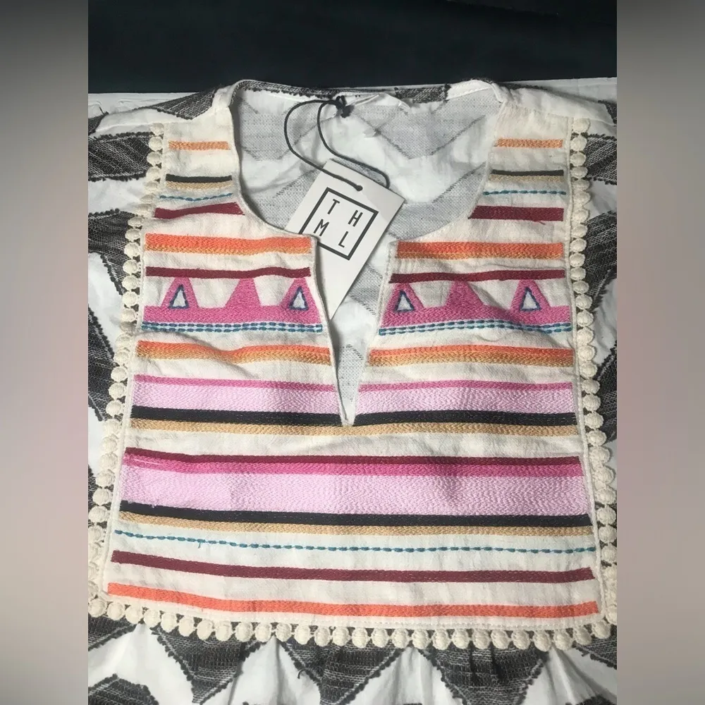 THML women’s embroidered Bohemian top S - Image 2