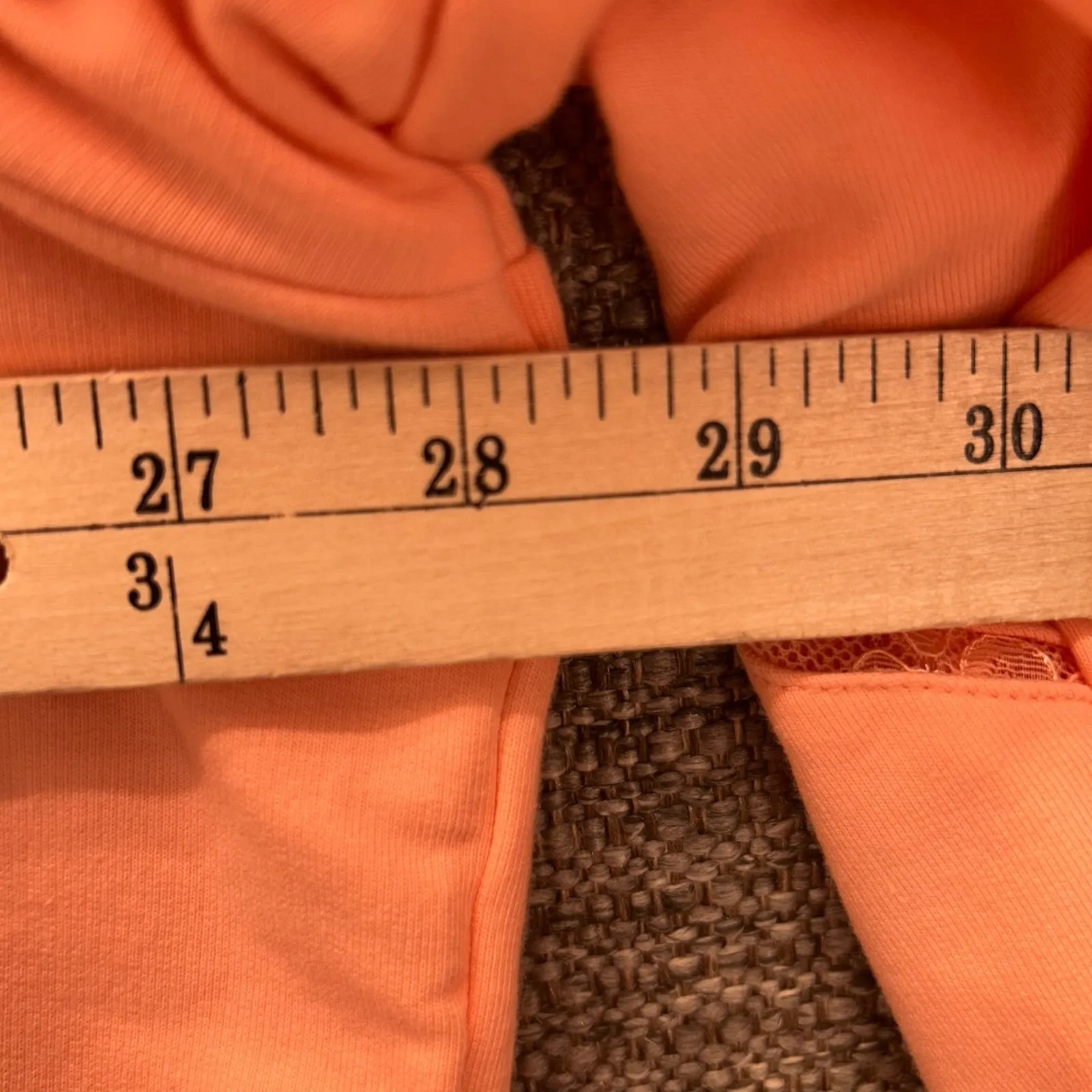 Denim‎ And Co French Terry Lined Sweatshirt Peach 3X Orange - Image 8