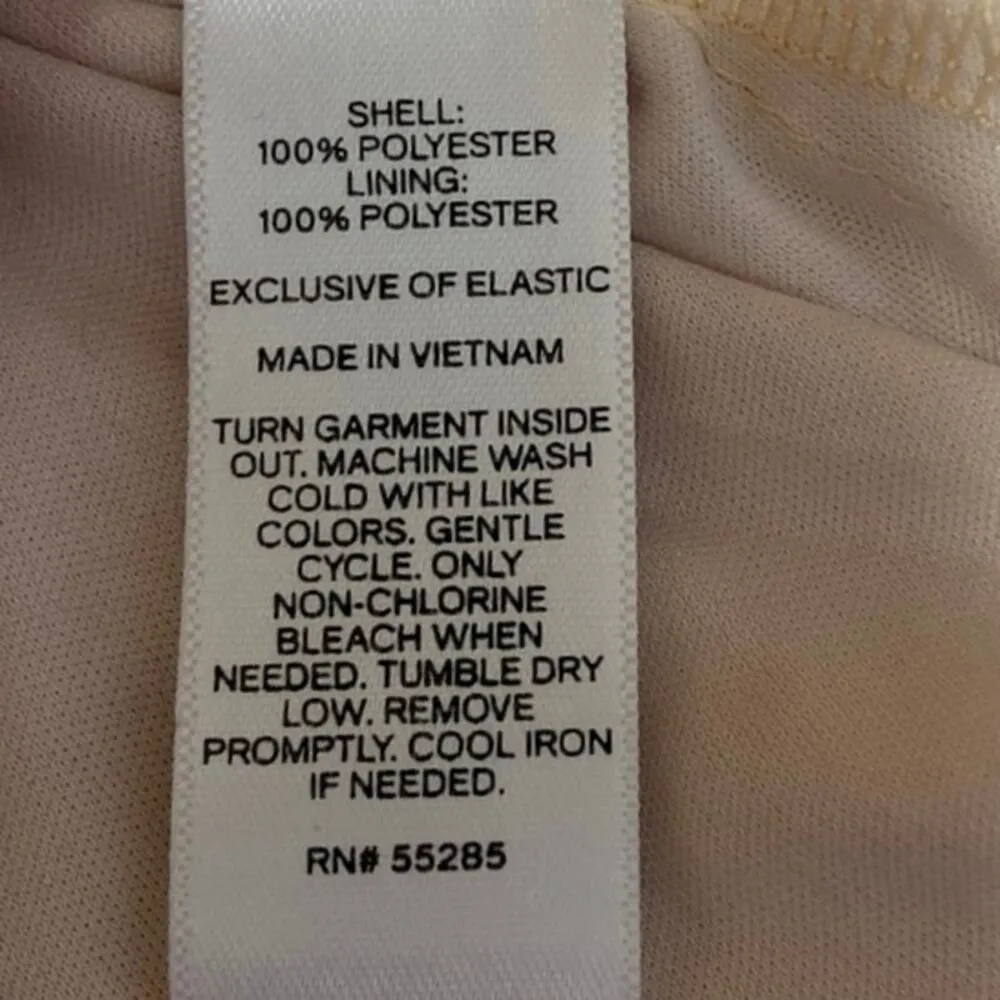 Express Yellow Floral High Neck Smocked Waist Sleeveless Peplum Blouse Top Sz S - Image 4