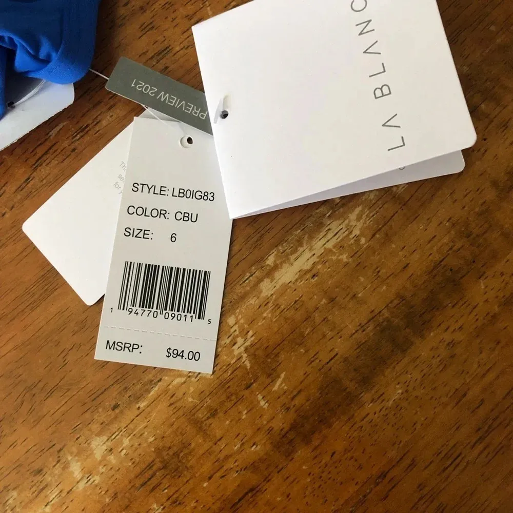 La Blanca "Island Goddess" tankini wrap top,size 6 - Image 10