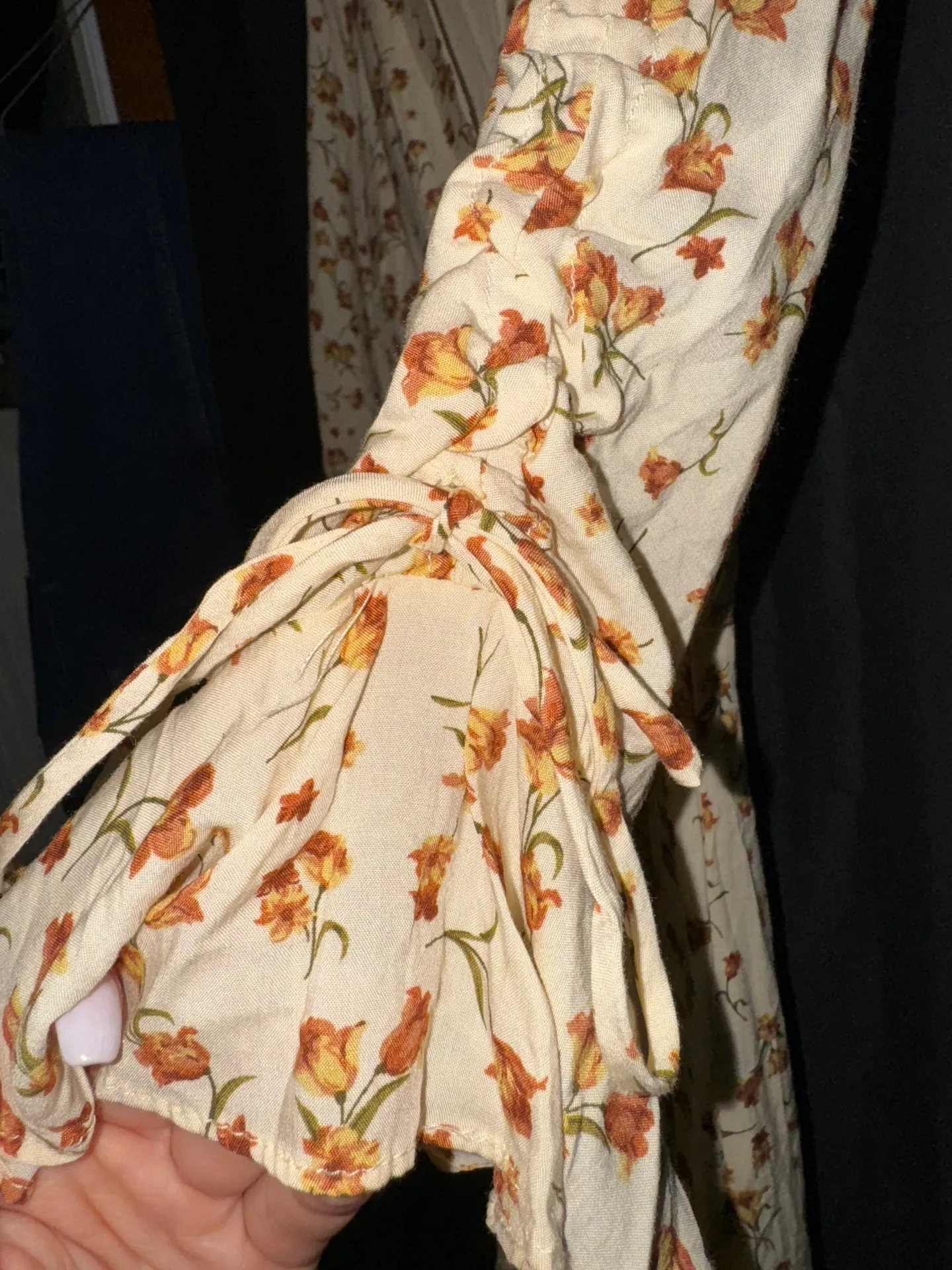 Floral Faux Wrap Dress - Image 5