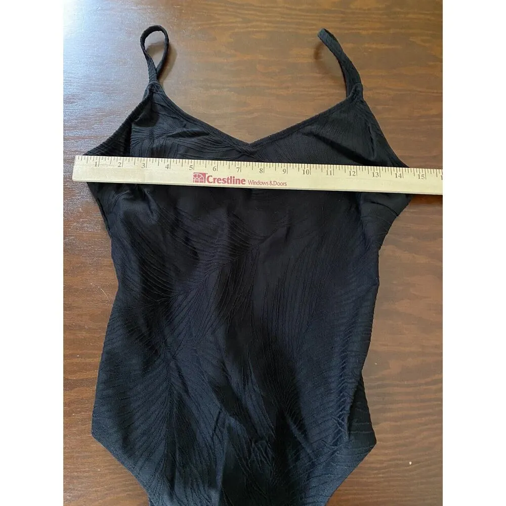 Sun & Sea One Piece Black Bathing Swim Suit Small (4/6) Raised Design Lake House - Image 6