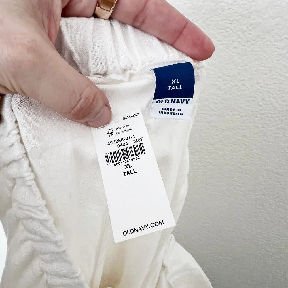 [Old Navy] White Linen Blend High Rise Front Wrap Mini Skort NWT Sz XL Tall XLT - Image 11