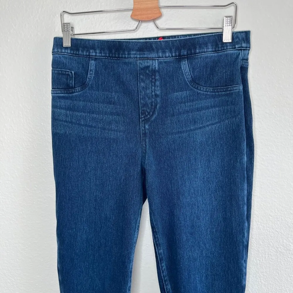 Spanx Womens Blue Dark Wash Jean-ish  Denim Ankle Leggings Size XL style 20018r - Image 3