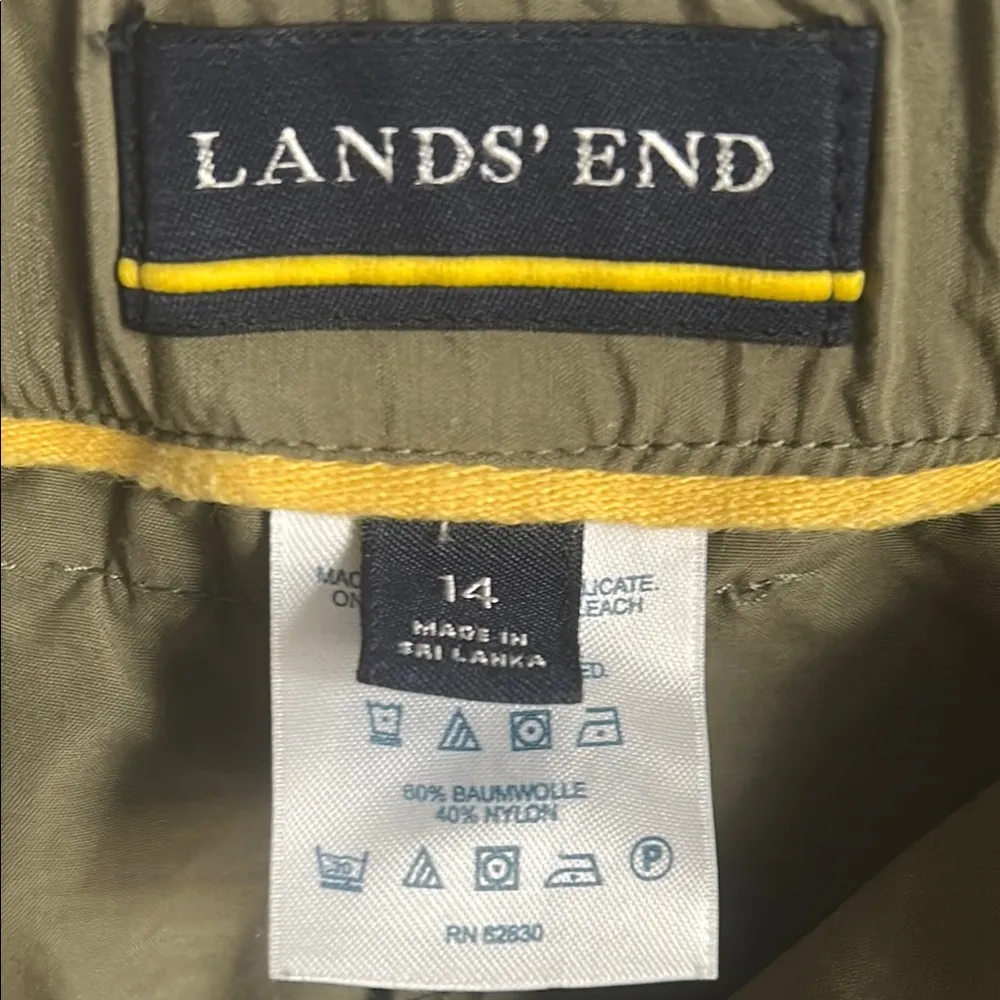 Lands End Women’s Leisure Olive Green Cargo Skort Size 14 - Image 4