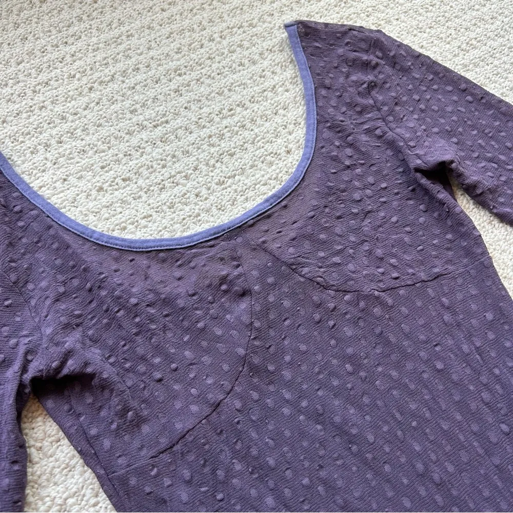 For Love And Lemons Purple Mesh Polka Dot Bodysuit - Image 9