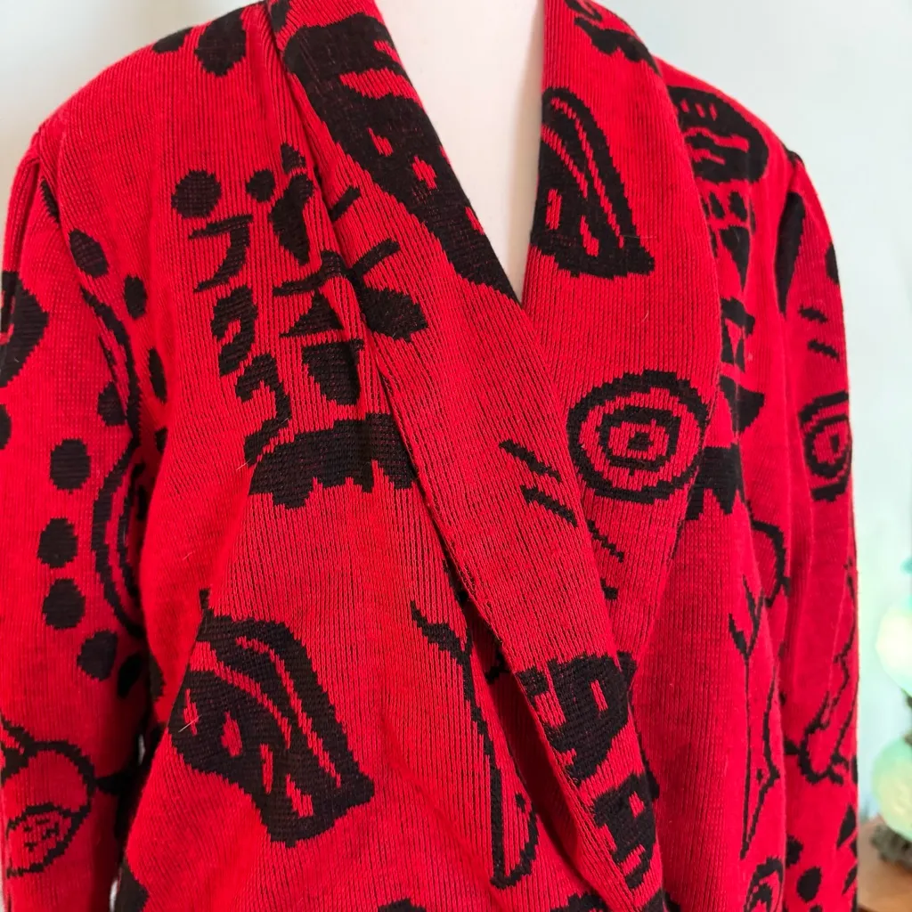 WOMENS VINTAGE Art To Wear JACKET LADIES MEDIUM M LINED Blazer Top - Image 2