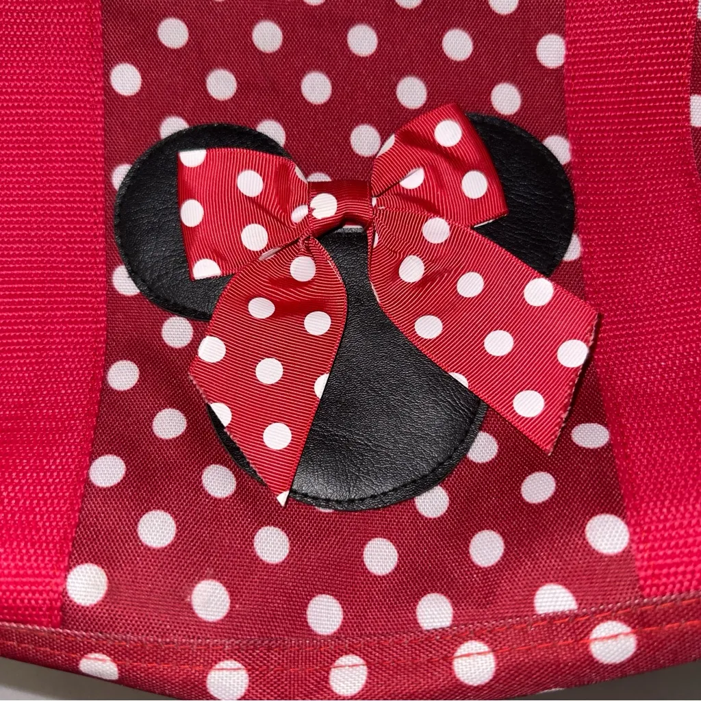Disney - Minnie Mouse Red & White Polka Dots Travel Bag Purse Luggage - Image 2
