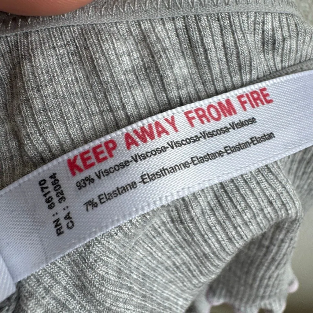 NWT Urban Outfitters Lettuce Trim Gray Clasp Front Bralette Cami Size Medium - Image 6