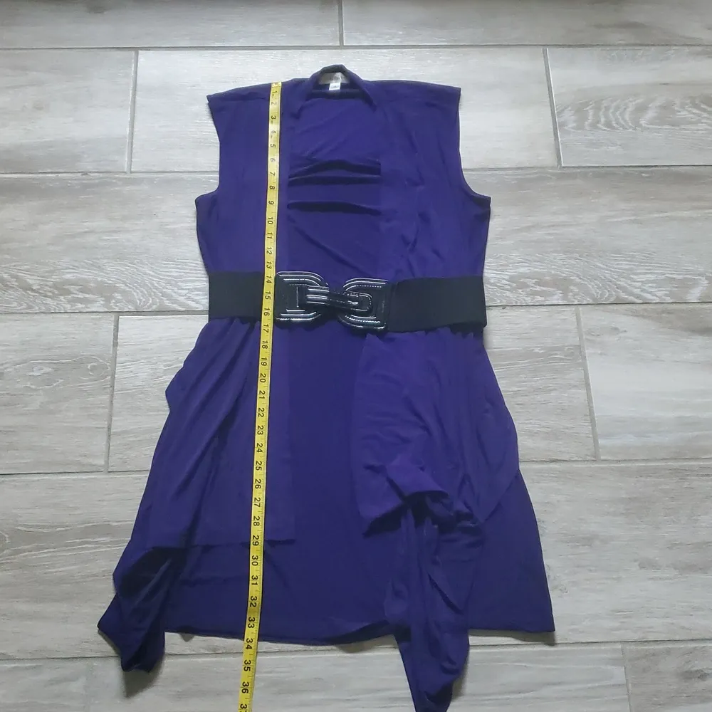 Dressbarn 2-in-1 Sleeveless Belted Tunic Shirt - Image 11