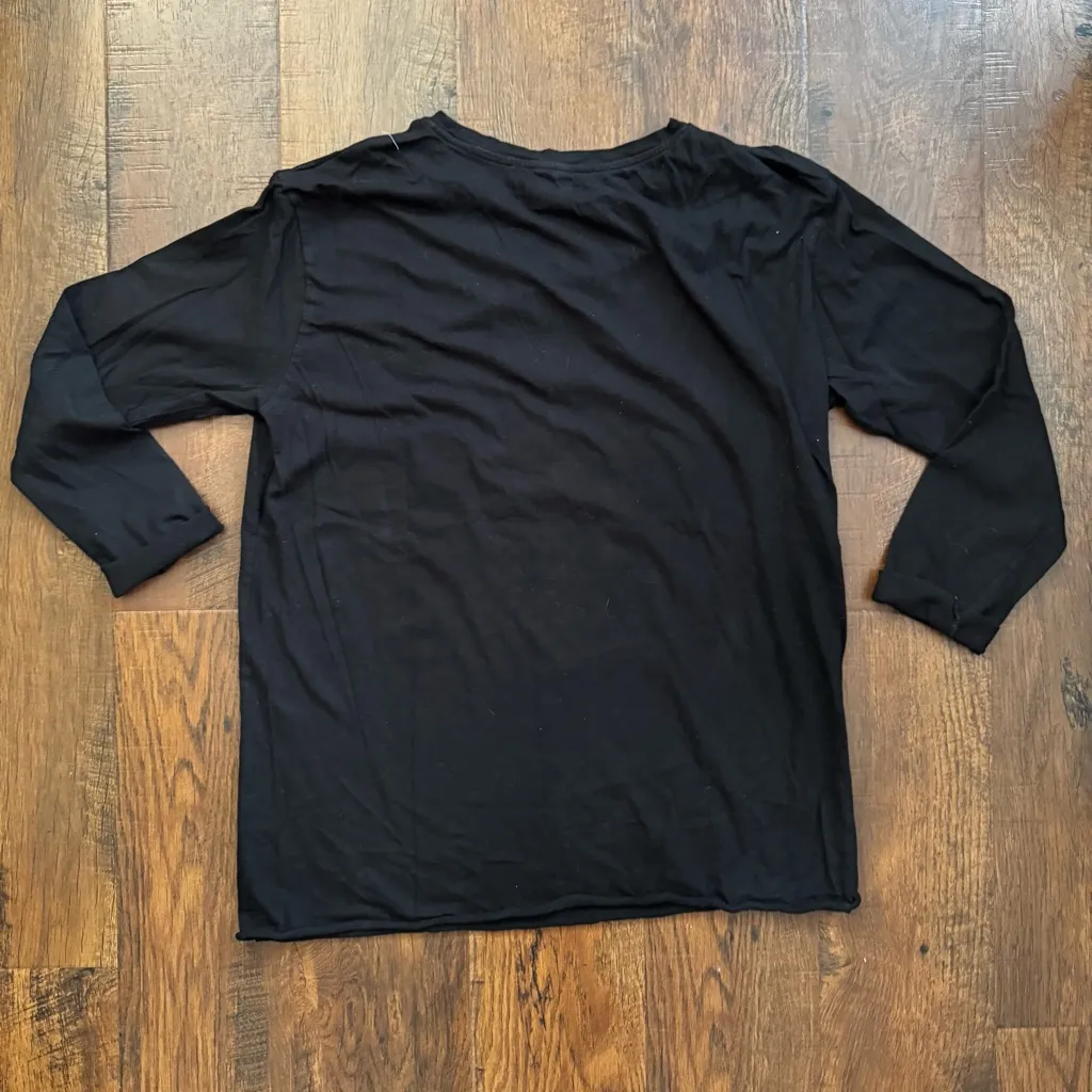 DIVIDED by H&M black oversized long sleeve tee shirt, size M - Image 3
