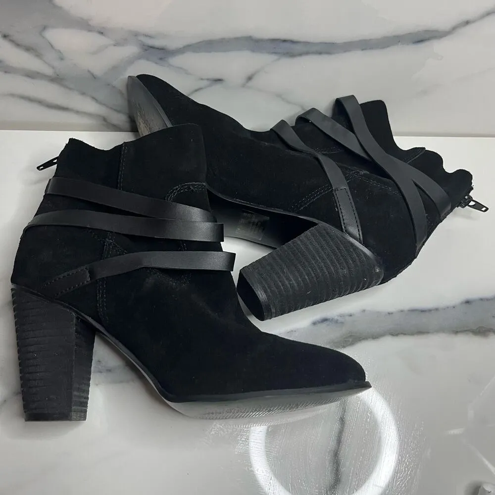 Carlos Santana | Women's Black Suede Festival Boho Heeled Miles Boots Sz 7 - Image 5