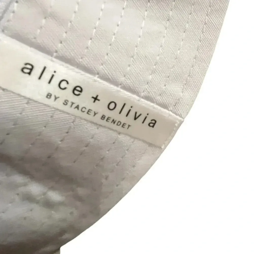 Alice + Olivia Gray Bucket Hat White - Image 3