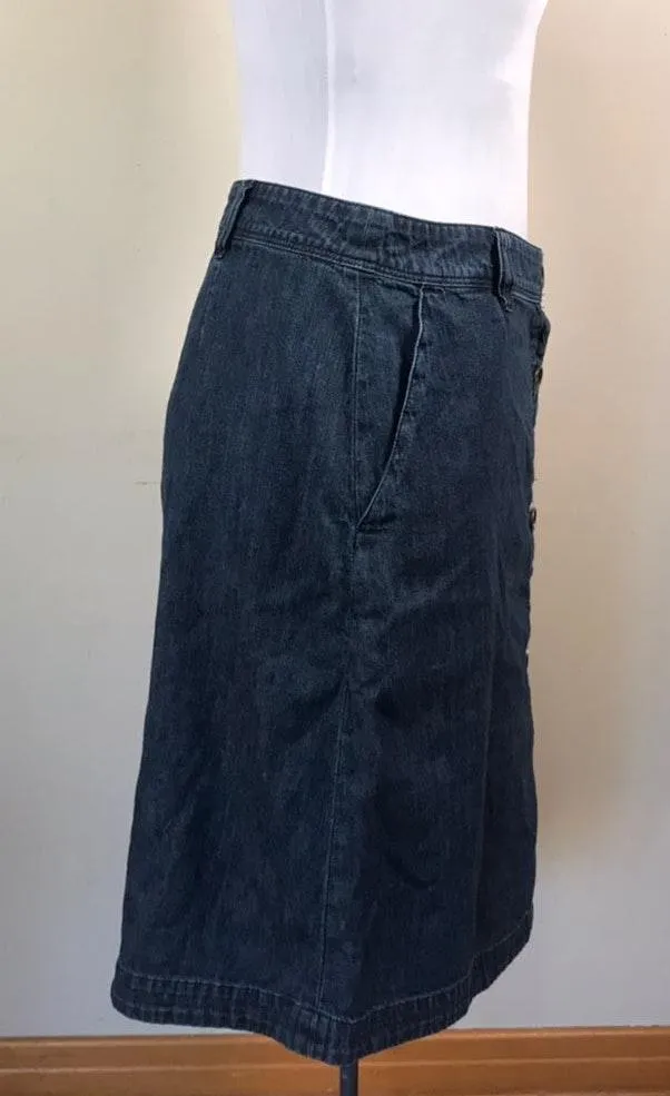 Lands'End Button-down Jean Skirt - Image 3