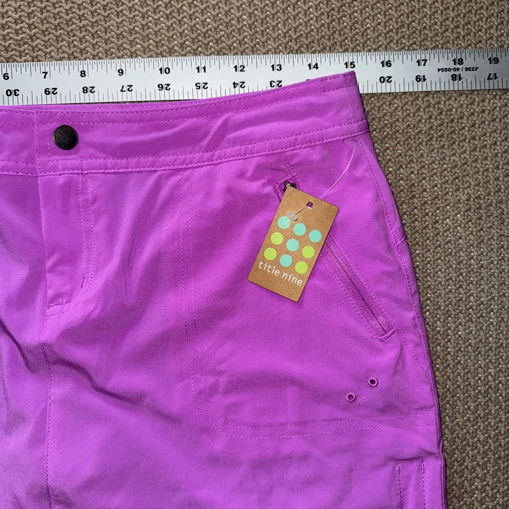 Title Nine Women’s Golf Tennis Skort Pickleball Lined Stretch Zip Pockets Sz 4 - Image 8
