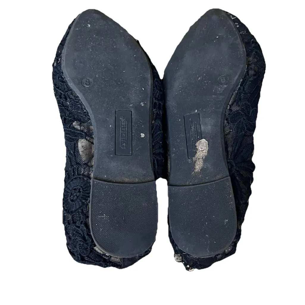 Seychelles Black Lace Mesh Ballet Flats Women’s 8 Goth Fairy Grunge Preppy - Image 8