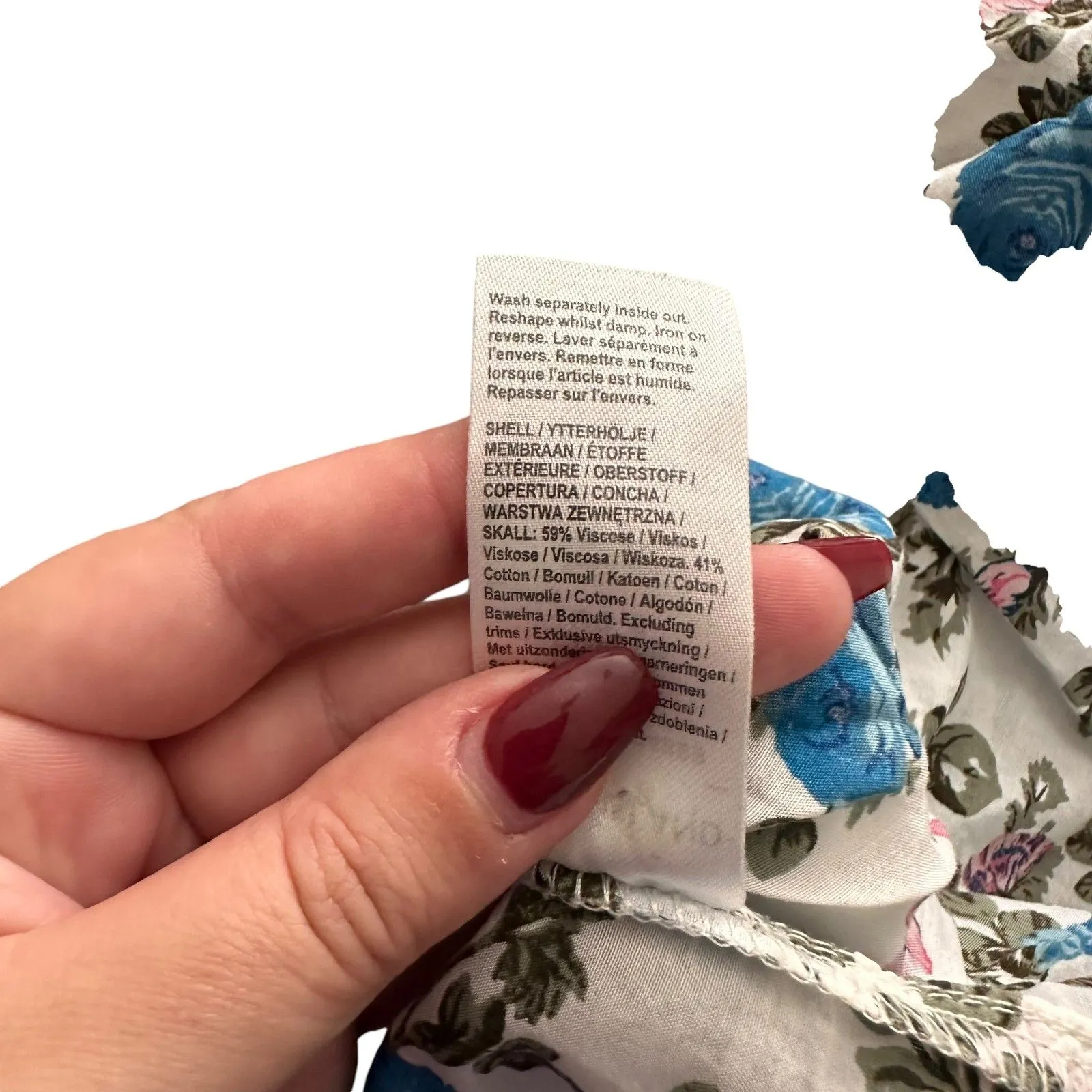 RIVER ISLAND Floral Ruffle Blouse Sz10‎ (US6) - Image 6