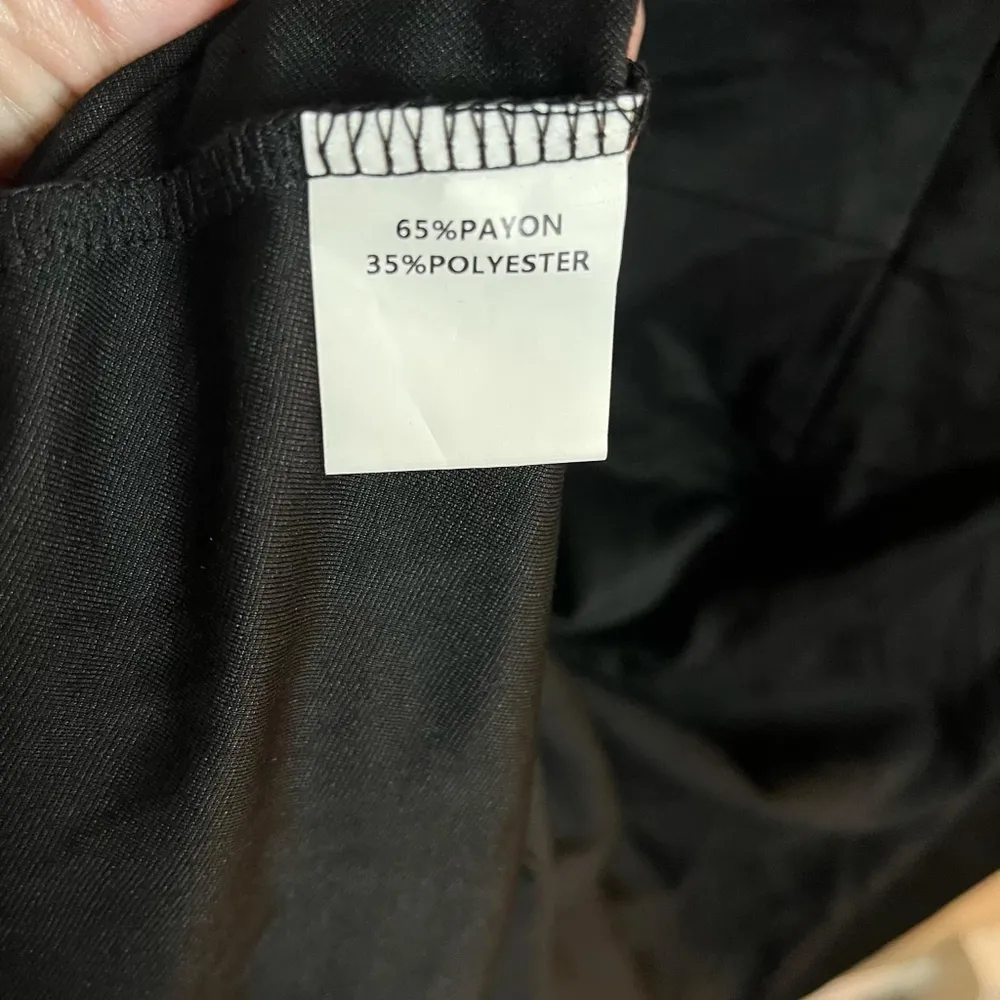 Bedoar Short Sleeve Black Pocketed Swing Dress with White Lace Size 26 Dress - Image 9