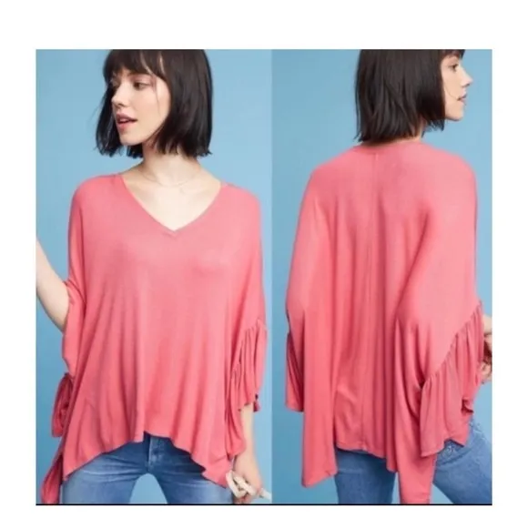 NWT Akemi + Kin Anthropologie Slouchy Comfy Butterfly Sleeve Top Size XS/S - Image 2