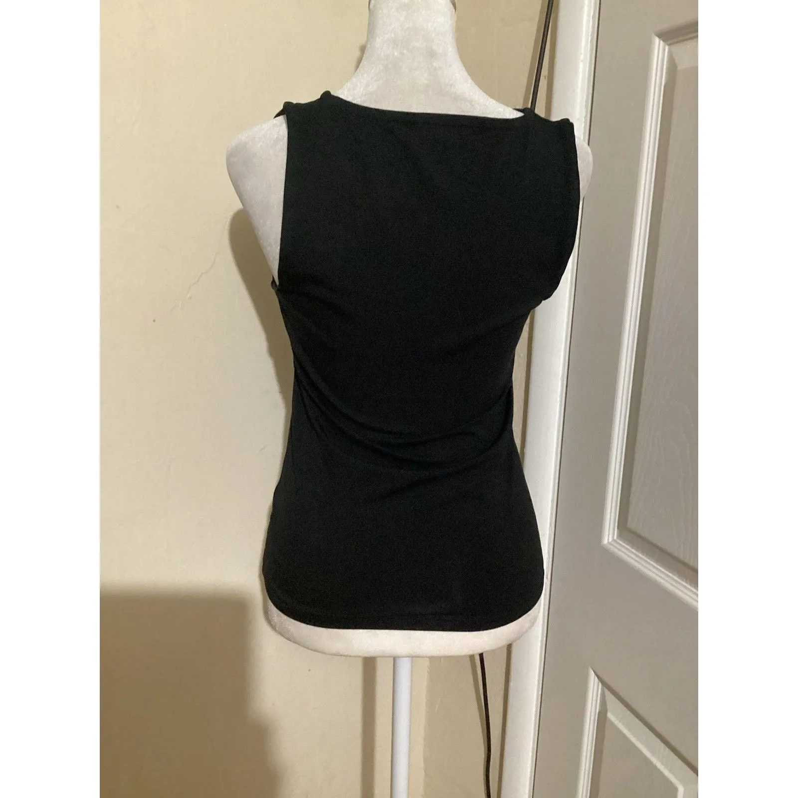 J Crew Tank Top Womens XSmall Black Sleeveless V Neck Stretch Casual Layering - Image 5