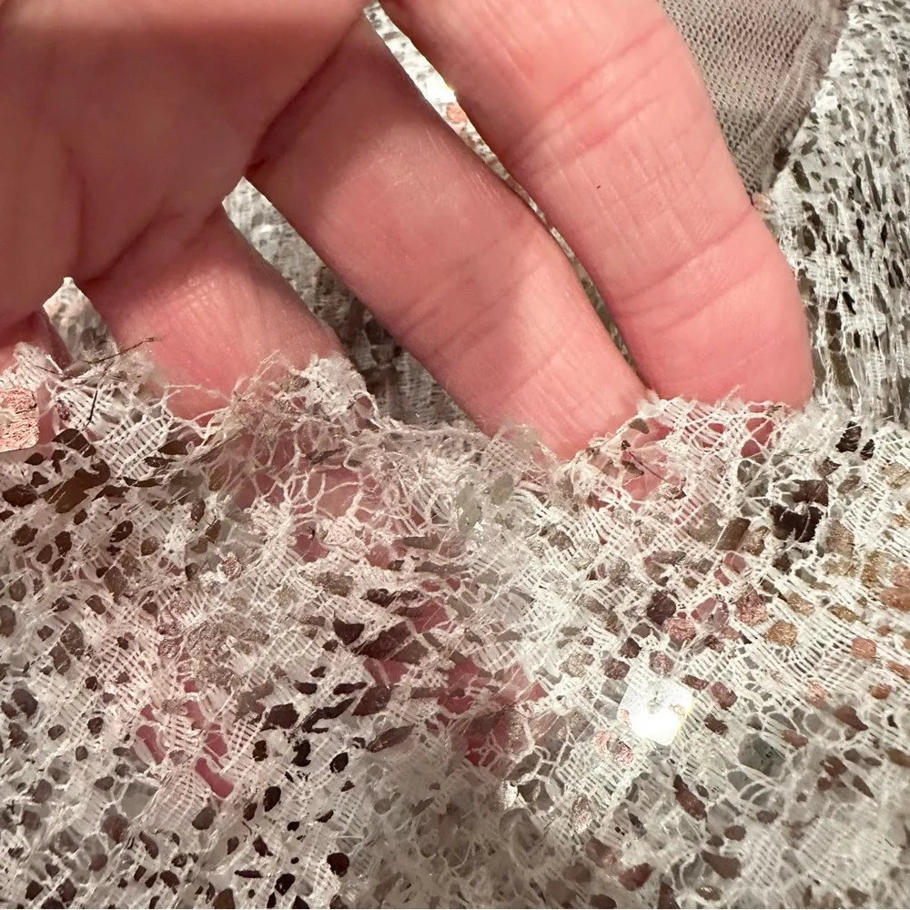 Free People Midnight Dreamer Sequin Mini Dress Women's Small Silver Dainty Party - Image 15